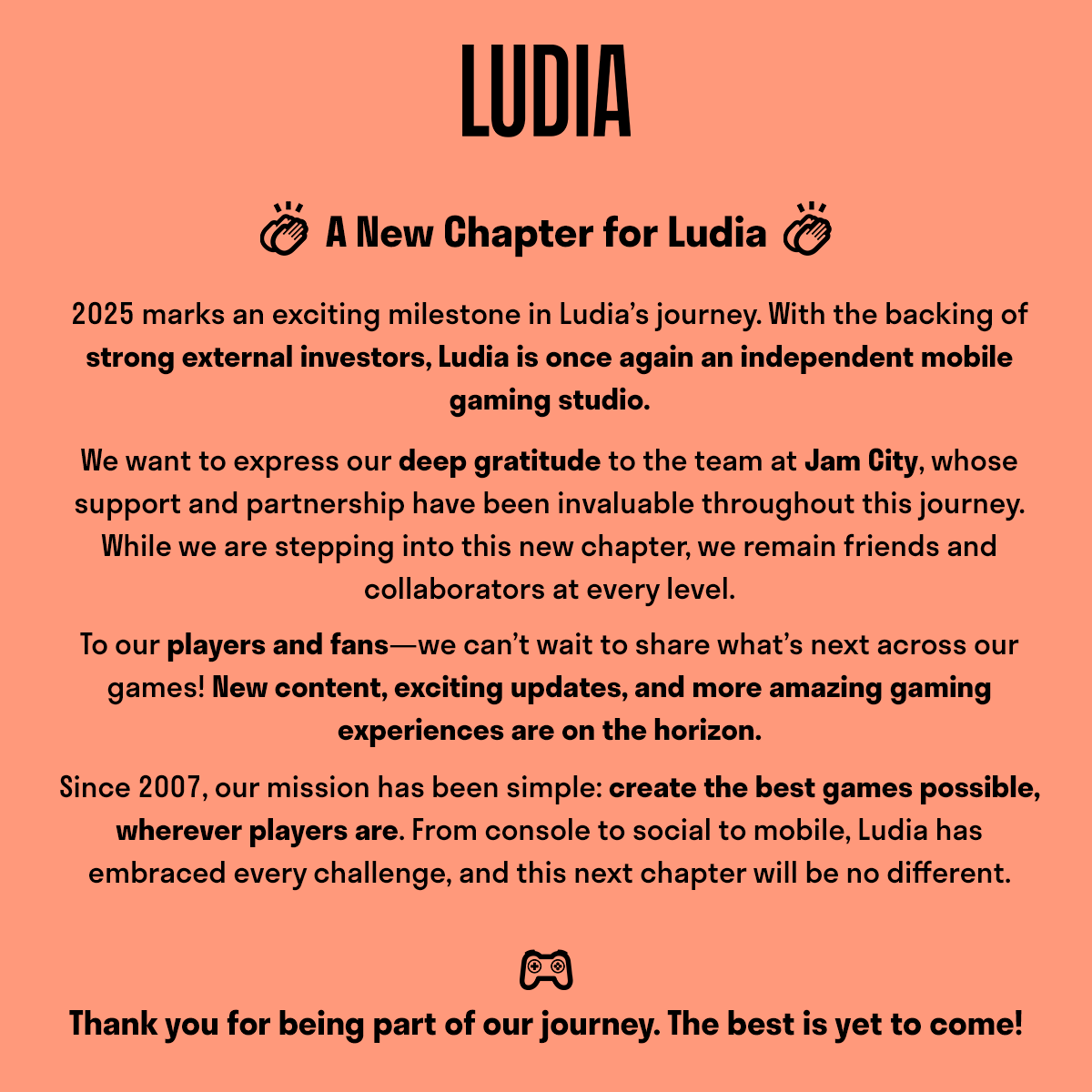 Ludia Inc. tweet media