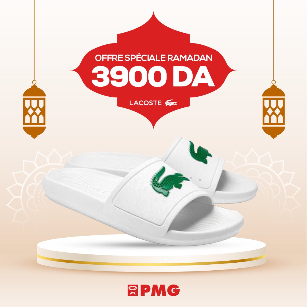 PlayModeGroup's tweet image. 📷 عرض خاص رمضان! 📷
استمتعوا بتخفيضات حصرية خلال شهر رمضان المبارك! 📷📷
كلاكات لاكوست بسعر 3900 دج فقط! 📷📷
📷 متوفر في جميع متاجرنا وعلى PMG.dz مع التوصيل إلى 58 ولاية.
pmg.dz/?s=CROCO+SLIDE…