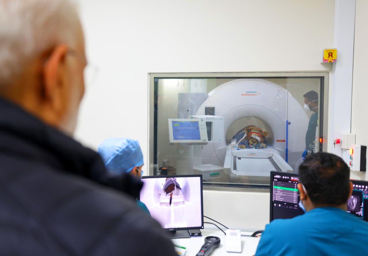 narendramodi's tweet photo. There were other instances too. 

A lioness was hit by a vehicle with severe spinal injuries. She was getting proper care. 

A leopard cub abandoned by her family got a new lease of life, with proper nutritional care. 

I compliment the team at Vantara for the care given to several such animals.