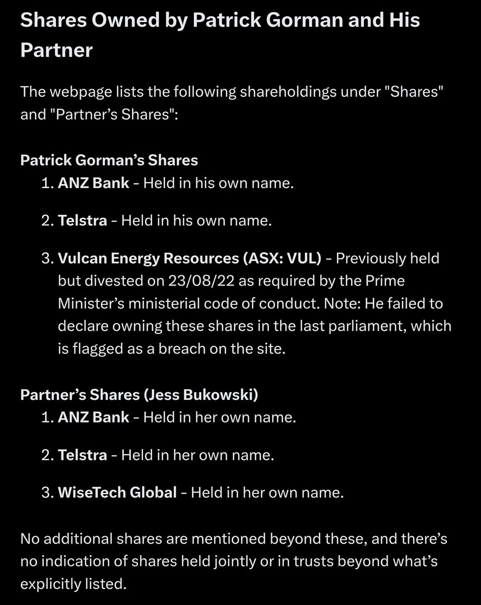 Truffle Pig (@_trufflepig) on Twitter photo <a href="/PatrickGormanMP/">Patrick Gorman MP</a> Talk about the pot calling the kettle black!
Let's start digging up your share trading history 16 years ago shall we?
Also why did you fail to declare these shares in last parliament? <a href="/PatrickGormanMP/">Patrick Gorman MP</a> Talk about the pot calling the kettle black!
Let's start digging up your share trading history 16 years ago shall we?
Also why did you fail to declare these shares in last parliament?