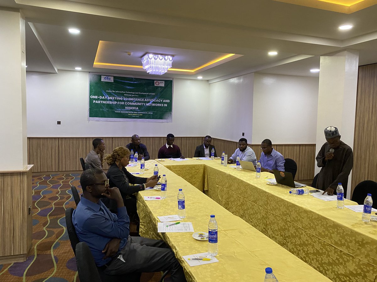 CITAD (@ictadvocates) on Twitter photo Ongoing: One-day meeting with development partners and relevant on enhancing advocacy and partnership for community networks initiatives in Nigeria.
<a href="/YZYau/">Yunusa Ya'u</a> <a href="/APC_News/">APC</a> <a href="/HariraWakili/">Harira Wakili</a> <a href="/kdiga/">kdiga</a> <a href="/a_sabo12/">Ali Sabo</a> <a href="/buharingwaggo/">Buhari Abba</a> <a href="/teemerh_beekay/">tee🧚♀️</a> Ongoing: One-day meeting with development partners and relevant on enhancing advocacy and partnership for community networks initiatives in Nigeria.
<a href="/YZYau/">Yunusa Ya'u</a> <a href="/APC_News/">APC</a> <a href="/HariraWakili/">Harira Wakili</a> <a href="/kdiga/">kdiga</a> <a href="/a_sabo12/">Ali Sabo</a> <a href="/buharingwaggo/">Buhari Abba</a> <a href="/teemerh_beekay/">tee🧚♀️</a>