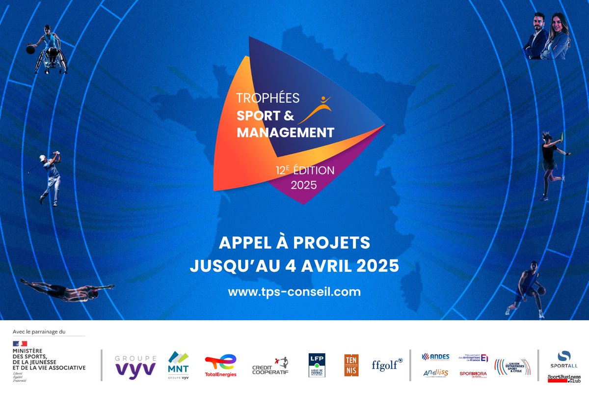 ⏳ J-2 !

Ne manquez pas le lancement de la 12e édition des Trophées Sport &amp; Management 🎯
RDV le 6 mars (9h-11h) en direct sur notre plateforme !

📢 Inscrivez-vous dès maintenant et soyez aux premières loges : bit.ly/TPS_Conseil_La…

#SportManagement #InnovationSportive