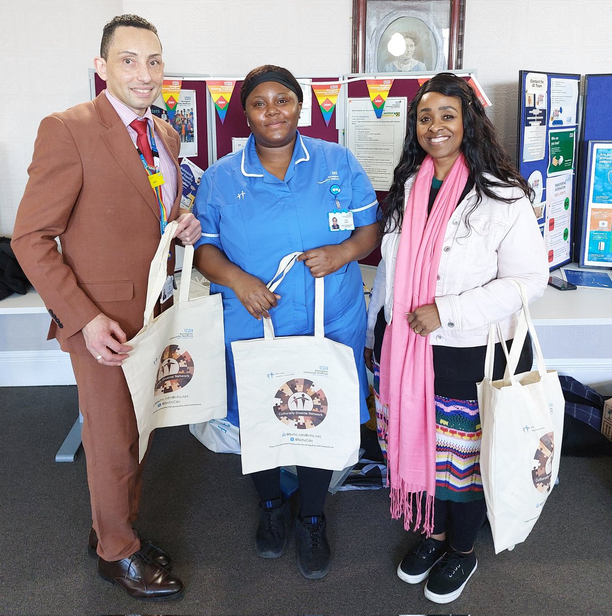 Equality Team BCHC (@bchcequality) on Twitter photo Will Hopkins Staff Equality Network Coordinator promoting BCHC staff networks to new starters Pamela and Cheba at Trust Induction today at Moseley Hall Hospital.
<a href="/bhamcommunity/">@bhamcommunity</a> <a href="/Bchcstaffcarers/">BCHC Staff Carers network</a> <a href="/BchcCdn/">Culturally Diverse Staff Network</a> <a href="/bchcdansn/">BCHC DANSN</a> <a href="/bchclgbt/">BCHCLGBT</a> <a href="/BCHC_WEN/">BCHC Women's Equality Network</a> Will Hopkins Staff Equality Network Coordinator promoting BCHC staff networks to new starters Pamela and Cheba at Trust Induction today at Moseley Hall Hospital.
<a href="/bhamcommunity/">@bhamcommunity</a> <a href="/Bchcstaffcarers/">BCHC Staff Carers network</a> <a href="/BchcCdn/">Culturally Diverse Staff Network</a> <a href="/bchcdansn/">BCHC DANSN</a> <a href="/bchclgbt/">BCHCLGBT</a> <a href="/BCHC_WEN/">BCHC Women's Equality Network</a>