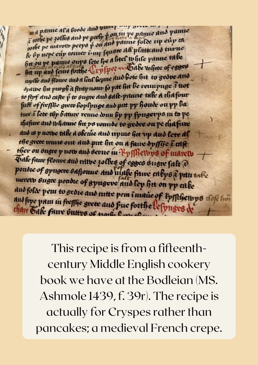 bodleianlibs's tweet photo. #PancakeDay #ShroveTuesday #MedievalRecipes. https://t.co/CvDR2qs1jC