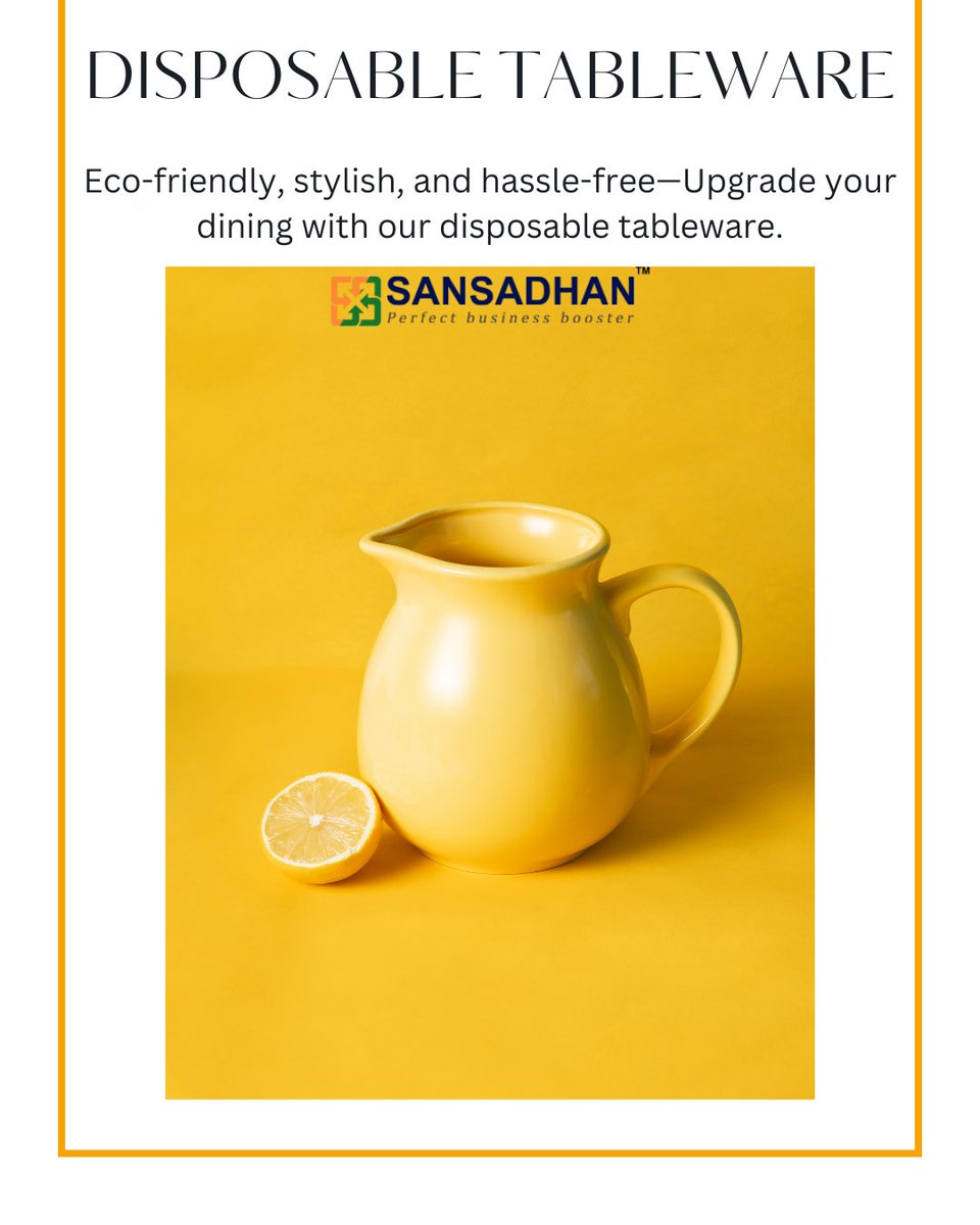 sansadhanb2b's tweet image. Eco friendly stylish and hassle free upgrade your dining with our disposable tableware

Visit Now
sansadhan.com/trade/Disposab…

#DisposableTableware
#TablewareEssentials
#PartyPlates
#ConvenienceDining
#OneTimeUse
#sansadhan