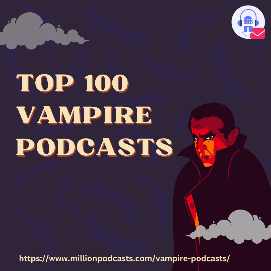 MillionPodcasts's tweet photo. 🧛‍♂️🎙️ The Top 100 Vampire Podcasts of 2025 Are Here! 🎧🩸

🔗 Discover the full list here: https://t.co/hMfh0KGn8b

For horror fans, gothic fiction lovers & supernatural enthusiasts—this is your go-to resource for connecting with top vampire podcasters. Find the best shows covering vampire lore, classic tales, paranormal mysteries & more!

🎧 Why use this list?
✅ Direct access to vampire podcast hosts & producers 🎙🦇
✅ Save hours of research—contacts all in one place ⏳⚡
✅ Perfect for PR campaigns, guest bookings & sponsorships 🤝🔥

✨ Huge shoutout to these incredible podcasters keeping the legend of vampires alive! You’ve been selected from thousands! 🎉📊
@articulatecoven @chrisdsav @deborahannwoll @iamkristinbauer @jennvofficial @grady_hendrix @fangs4listening @e_guizzetti @gamesandjunk
@johnlucero777 @bufferingcast @jennyowenyoungs
@kristinnoeline @theryanlaplante @tyler_hewitt @lauraehamstra @dumbdumbdice @twilightdecoded
@themikebennett @vampsandvitae @dearvampdiaries @qcodemedia @buffygayspod @podbynight @masqueradefr @pathofnightpod @soulestunning @buffystraya @codycorrall @manyarethestars @abotpodcast @unbittenpod @cammpurdy @25yearsofvtm @fanggangpod @mr_darryldorsey
@jesthehuman @voiceofbran @mana_lorian @yaboibig @_sundancesid @peterlharmon @slayerfestx98 @ianxcarlos @gilmoreslayer @bmofunny @staceykulow @bocainfernocast @rockstartroy

📢 Ready to sink your teeth into something thrilling? Check out the full list now! 🚀🔗