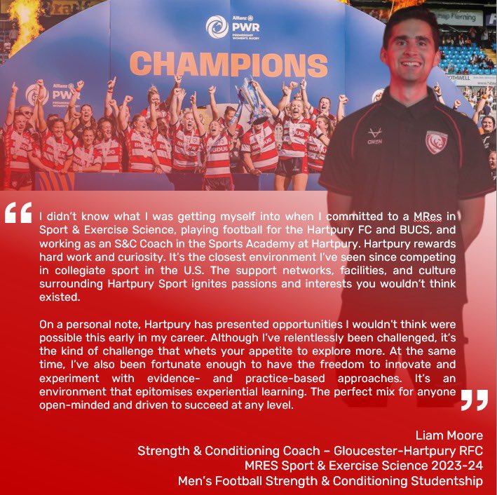 Our Postgraduate Studentships are creating the future workforce of performance sport! 

Interested? 

We have 26 roles available in a wide variety of subject areas and sports 

hartpury.ac.uk/university/stu…