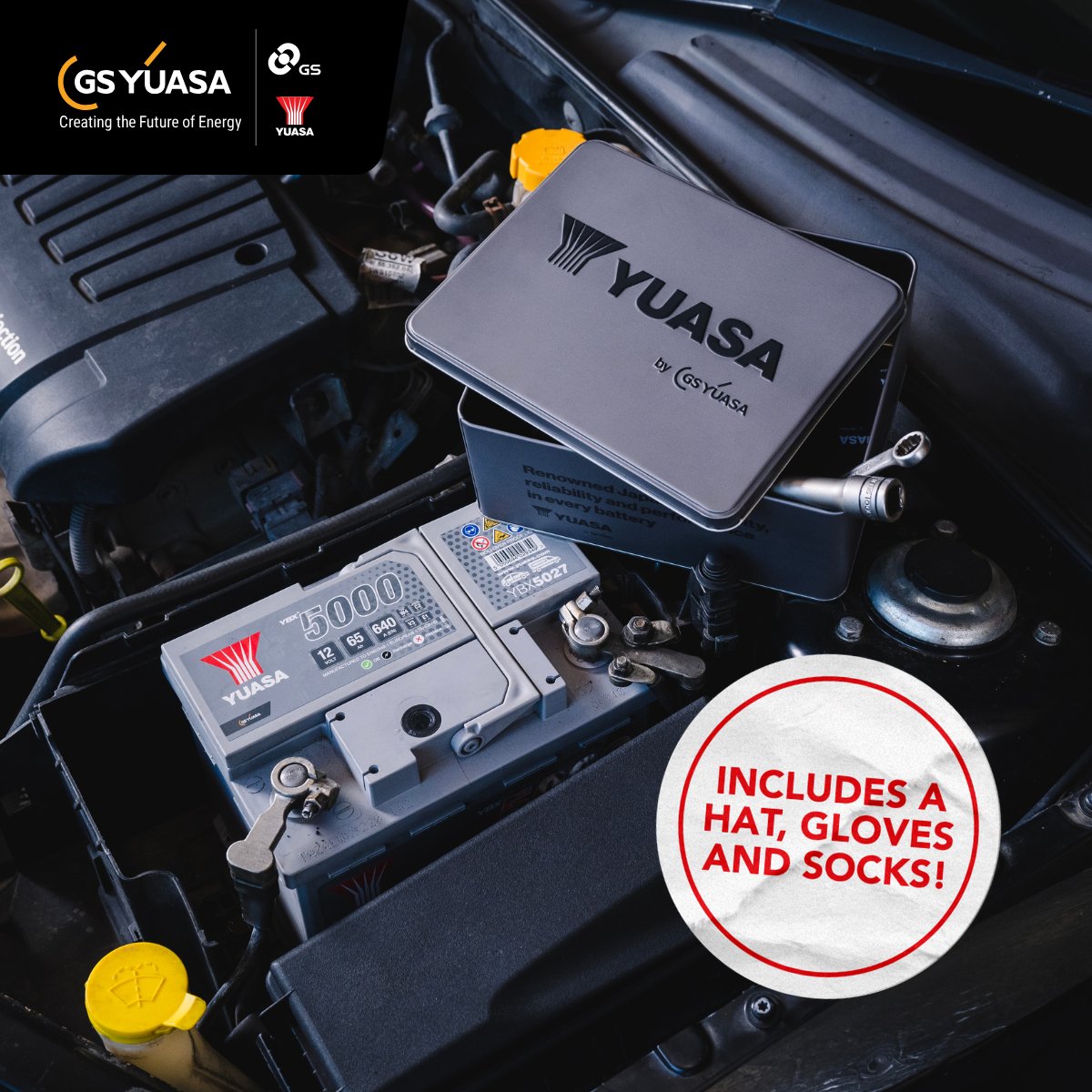 Workshops across the UK are about to get a little toastier 🔥 Our limited edition Winter Warmer tin—featuring a beanie, gloves, and socks worth over £45—is FREE with qualifying purchases of Yuasa batteries! Visit choose.gs-yuasa.eu/4hm5WOM for more #GSYuasa #PoweringWhatMatters