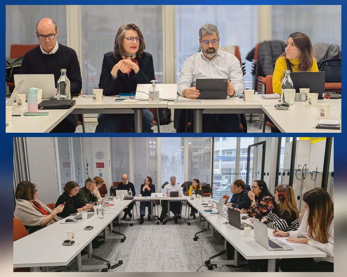 First round of articulation meetings has begun !
Today, Pascale Rauline Secretary of the #AXAEWC, Paul de Torres, deputy Secretary are joining Daniel Folgado, in charge of Networks, and Soledad Castellar, UNI Expert, to meet representatives from Portugal and Spain in Madrid.