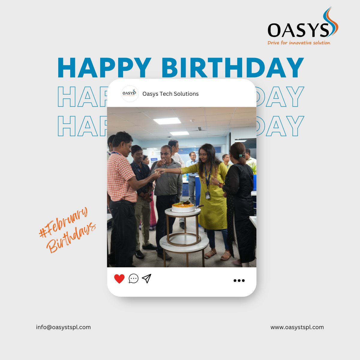 OasysLtd's tweet image. A big shoutout to all our February-born superstars! Wishing you all a fantastic year.

#FebruaryBirthdays #BirthdayFun #Celebration