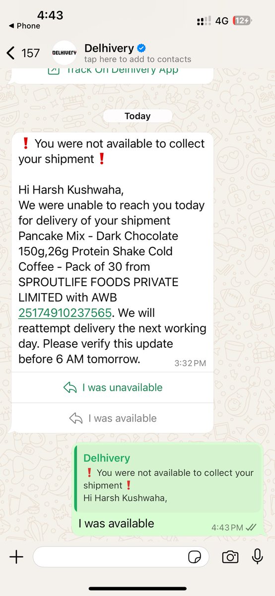 _hk_01's tweet photo. @delhivery Getting the same for 6days https://t.co/C1hxUb7A3R