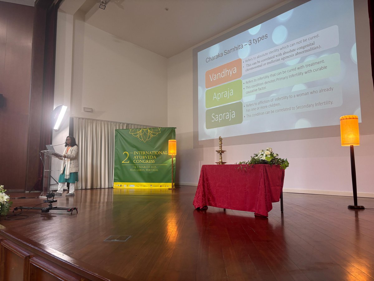 AIIA_NDelhi's tweet image. Dr. Sujatha Kadam, Director of AIIA, New Delhi, and Dr. Prasanth Dharmarajan, Associate Professor in the Department of Panchakarma, proudly represented the institute and the Ministry of Ayush at the 2nd Ayurveda Symposium at Lisbon University, Portugal. 1/3