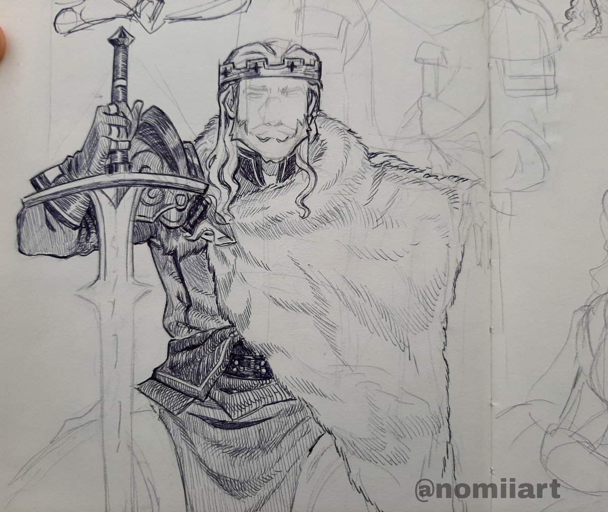 nomiiart's tweet image. Prince and king Maric sketches #DragonAge #TheStolenThrone