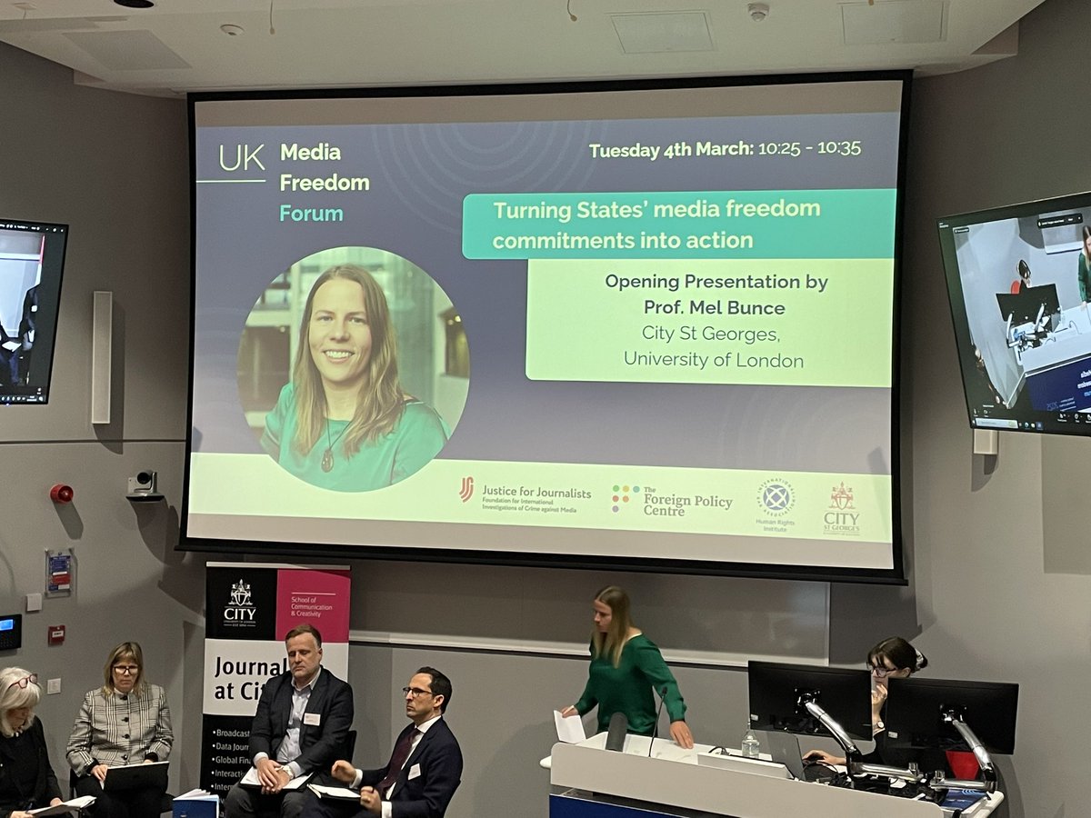 Brett Spencer (@brettsr) on Twitter photo Prof <a href="/meljbunce/">Mel Bunce</a> of <a href="/cityjournalism/">City Journalism</a> opening the UK Media Freedom Forum at <a href="/CityStGeorges/">City St George's, University of London</a>. A two day event at an important moment as journalism and journalists face both old and new threats across the globe. Full brochure here mediafreedomforum.co.uk/wp-content/upl… Prof <a href="/meljbunce/">Mel Bunce</a> of <a href="/cityjournalism/">City Journalism</a> opening the UK Media Freedom Forum at <a href="/CityStGeorges/">City St George's, University of London</a>. A two day event at an important moment as journalism and journalists face both old and new threats across the globe. Full brochure here mediafreedomforum.co.uk/wp-content/upl…