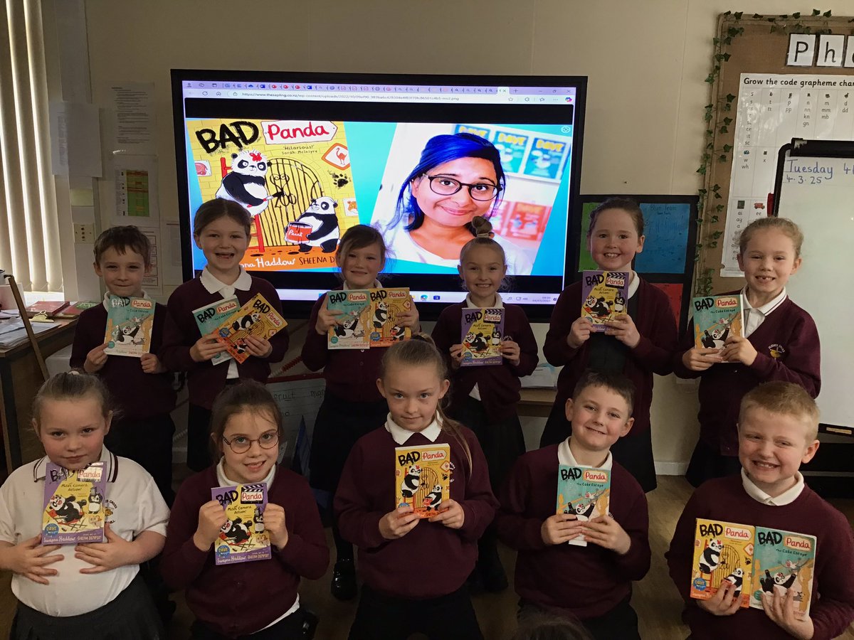 Cleves Cross Primary (@clevescross) on Twitter photo Year 2 have recently discovered the best selling children’s series - Bad Panda by Swapna Haddow🐼
We were inspired as a class, some of our children even went home and bought their own copies of Bad Panda!
Thank you Swapna for inspiring us!😁⭐️
<a href="/Literacy_Trust/">National Literacy Trust</a> <a href="/LettersSounds/">Little Wandle Letters and Sounds Revised</a> Year 2 have recently discovered the best selling children’s series - Bad Panda by Swapna Haddow🐼
We were inspired as a class, some of our children even went home and bought their own copies of Bad Panda!
Thank you Swapna for inspiring us!😁⭐️
<a href="/Literacy_Trust/">National Literacy Trust</a> <a href="/LettersSounds/">Little Wandle Letters and Sounds Revised</a>