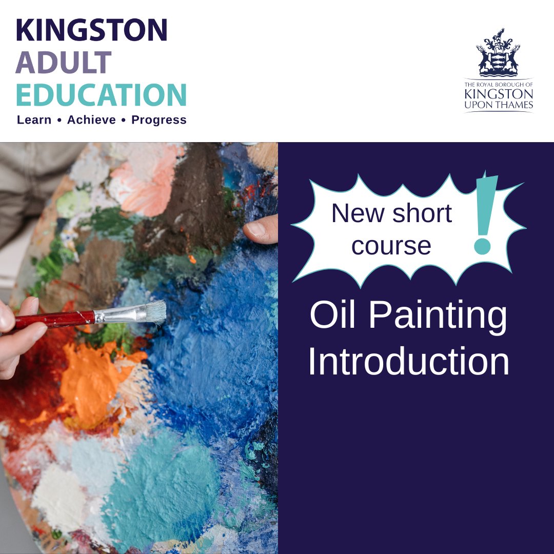 Discover the magic of oils! 3-week course suitable for beginners &amp; those wanting to refresh skills. Learn essentials (canvases, brushes, paints, palettes, solvents &amp; clean-up) through to exciting techniques. Starts 18/3 at 16:30 to 18:30 in Surbiton. Info: bit.ly/KAE-Art