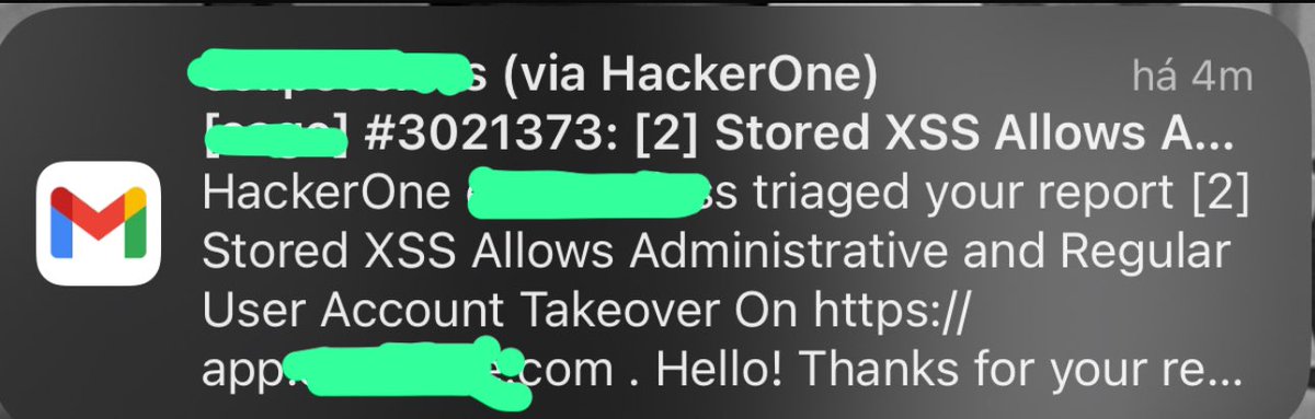 Another stored XSS confirmed! This flaw allowed account takeovers, including administrators. Imagine the damage! Bug Bounty is a game of patience and persistence, and every triage is a victory. Let's go to the next one! #CyberSecurity #BugBounty #HackerOne”