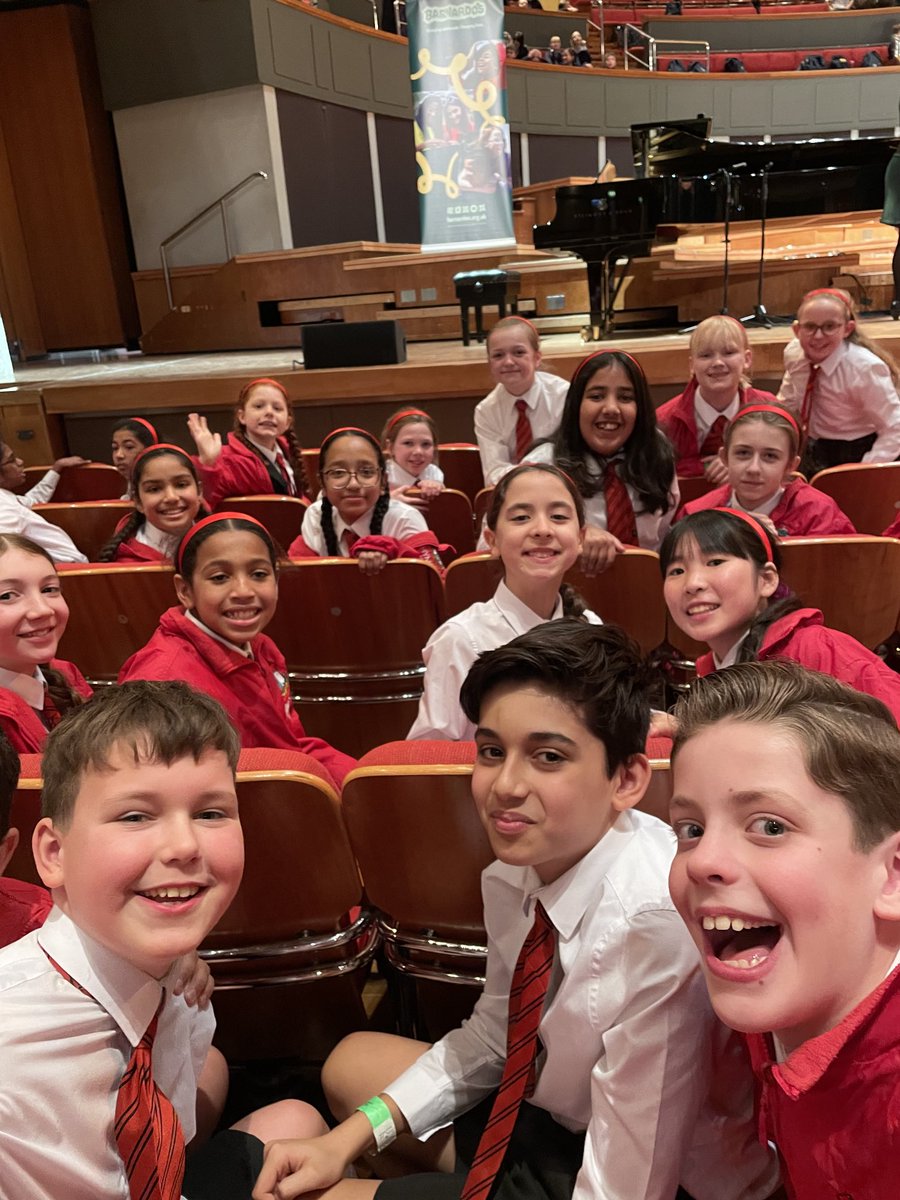 The Year 6 Choir are at the Symphony Hall. Fingers crossed!
