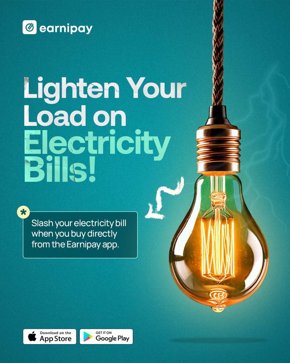 earnipay's tweet image. Pay Less for Power! ⚡💰

Buy electricity through your Earnipay app and enjoy a discount on your bill. It&apos;s fast, easy, and it saves you money!

Open your app now and cut down your bills!

#earnipay #earnipayrewards