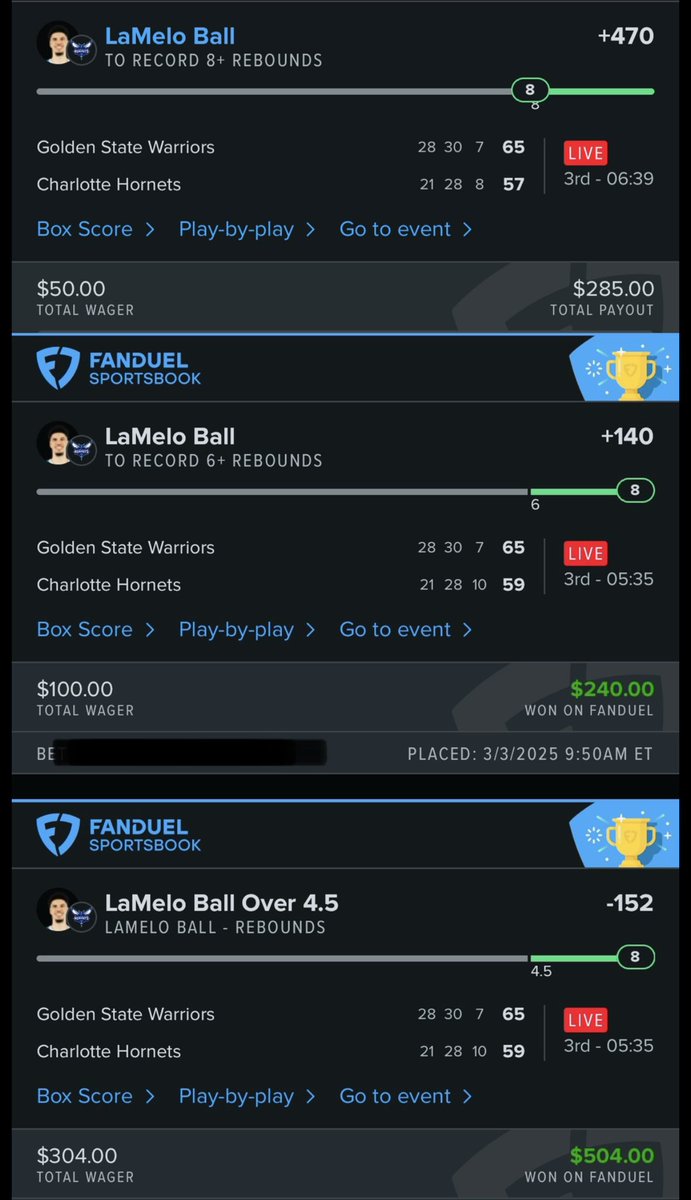 Buying breakfast for tomorrow ! Simply ❤️ / RT to enter

We did it again 🦾

+1454 parlay  ✅💰

Edwards !
-150✅💰
+285✅💰💰

Smith Jr !
-180✅💰
+102✅💰💰

LaMelo !
-152✅💰
+140✅💰💰
+470✅💰💰💰

Blazers margin +540✅💰

Money to made tonight ! 9 game slate 🤤