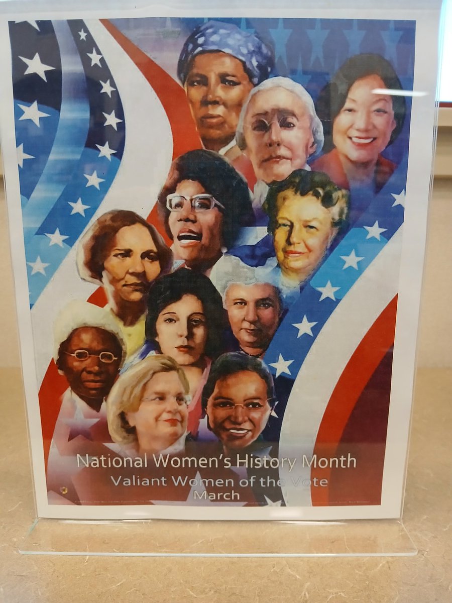 March is Women's History Month. Stop by the library to check out a book about a strong,  fearless female who helped shape our world. 📚 #WomensHistoryMonth