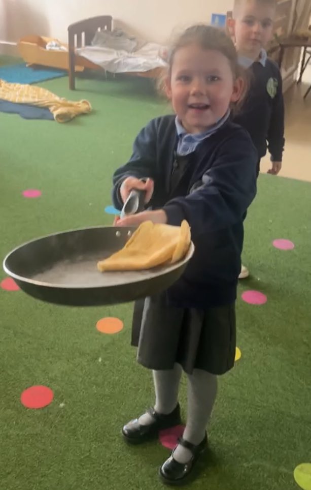 GCPSReception's tweet image. Reception have been celebrating pancake day with some pancake flipping and making mud pancakes. 🥞 @GreenfieldsCPS