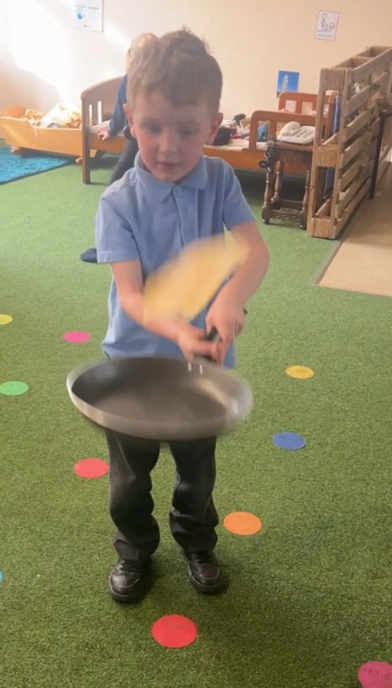 GCPSReception's tweet image. Reception have been celebrating pancake day with some pancake flipping and making mud pancakes. 🥞 @GreenfieldsCPS