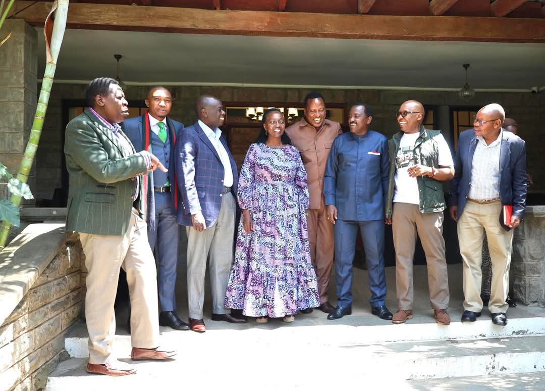 _DcpNation's tweet image. Leaders HE Rigathi Gachagua, Wiper Leader Kalonzo Musyoka, PLP Leader Martha Karua, DAP-K Leader Eugene Wamalwa, ODM's Richard Onyonka and Jimi Wanjigi of Safina Party, during  a closed-door meeting in Nairobi .
#UnityOfPurpose