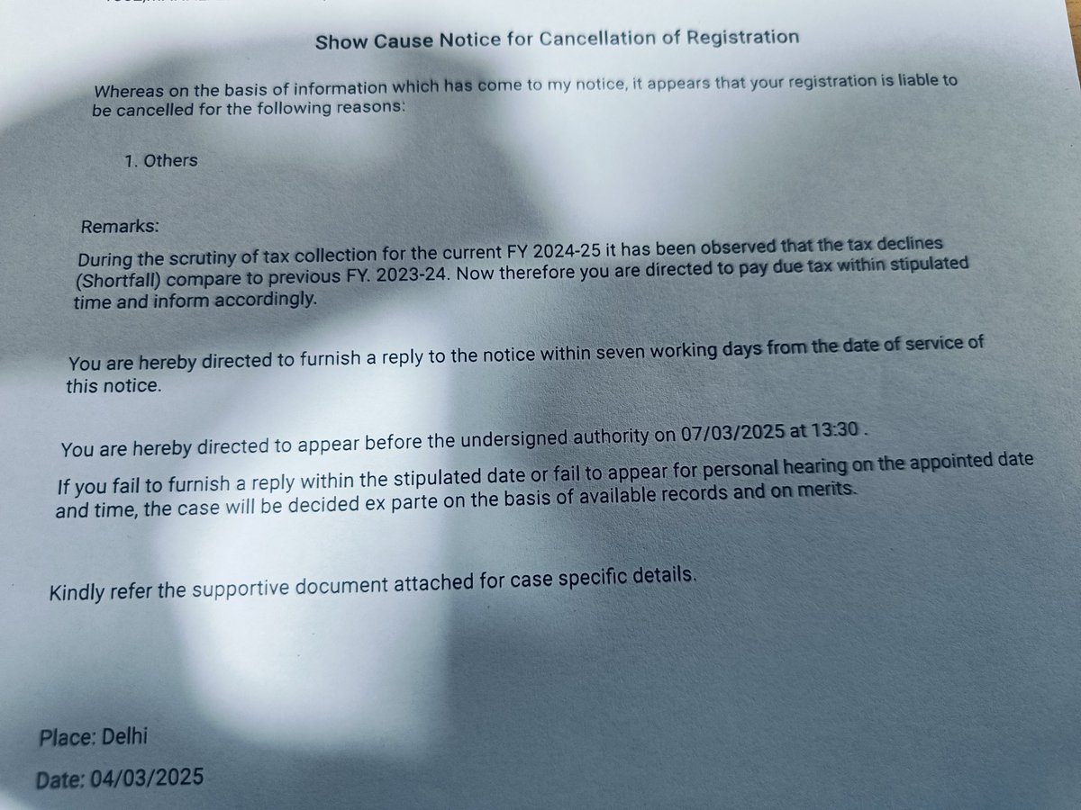 Vky_Gupta's tweet photo. Remember, your GSTIN may be cancelled if tax decline irrespective of sales. Also, they can direct to pay taxes merely on the basis of comparison. Nothing to do with the actual sale or otherwise.
is this ease of doing business?
@cbic_india @Infosys_GSTN @abhishekrajaram @BimalGST https://t.co/MnOFdAgpRA