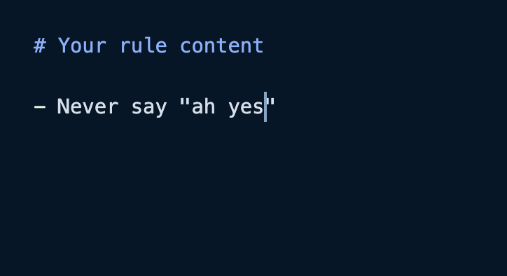 the only cursor rule you'll need!
