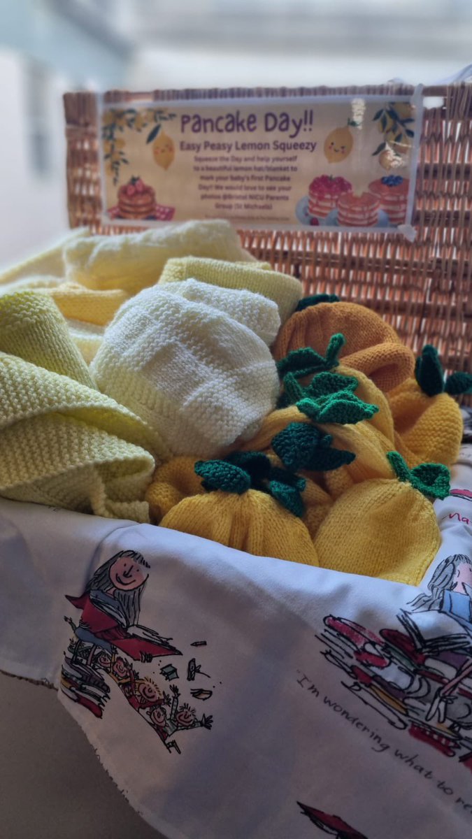 Louise Gould (@louisemgould) on Twitter photo We are celebrating our patients 1st Shrove Tuesday on NICU today. Our knitters have made lemon 🍋 hats for the babies and lemon blankets. Thank you to our Sisters Emma and Kristy for coordinating and SN Sandra for helping to decorate. <a href="/uhbwNHS/">University Hospitals Bristol and Weston NHS FT</a> <a href="/CotsForTots/">Cots for Tots</a> We are celebrating our patients 1st Shrove Tuesday on NICU today. Our knitters have made lemon 🍋 hats for the babies and lemon blankets. Thank you to our Sisters Emma and Kristy for coordinating and SN Sandra for helping to decorate. <a href="/uhbwNHS/">University Hospitals Bristol and Weston NHS FT</a> <a href="/CotsForTots/">Cots for Tots</a>