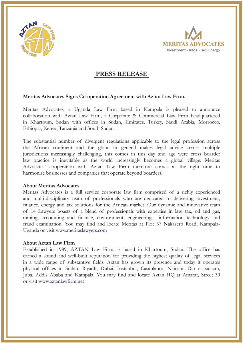 MeritasLaw's tweet photo. We are pleased to announce our association with @Aztanlaw https://t.co/l6NiY4BGkb
