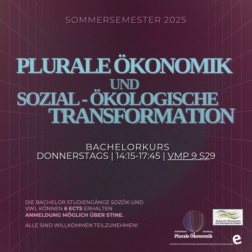 Zentrum für Ökonomische und Soziologische Studien (@zoessuhh) on Twitter photo Gemeinsam mit dem Arbeitskreis <a href="/PluralEcon_HH/">AK Plurale Ökonomik Hamburg</a> veranstalten wir im Sommersemester den Kurs "Plurale Ökonomik und sozial-ökologische Transformation" Gemeinsam mit dem Arbeitskreis <a href="/PluralEcon_HH/">AK Plurale Ökonomik Hamburg</a> veranstalten wir im Sommersemester den Kurs "Plurale Ökonomik und sozial-ökologische Transformation"