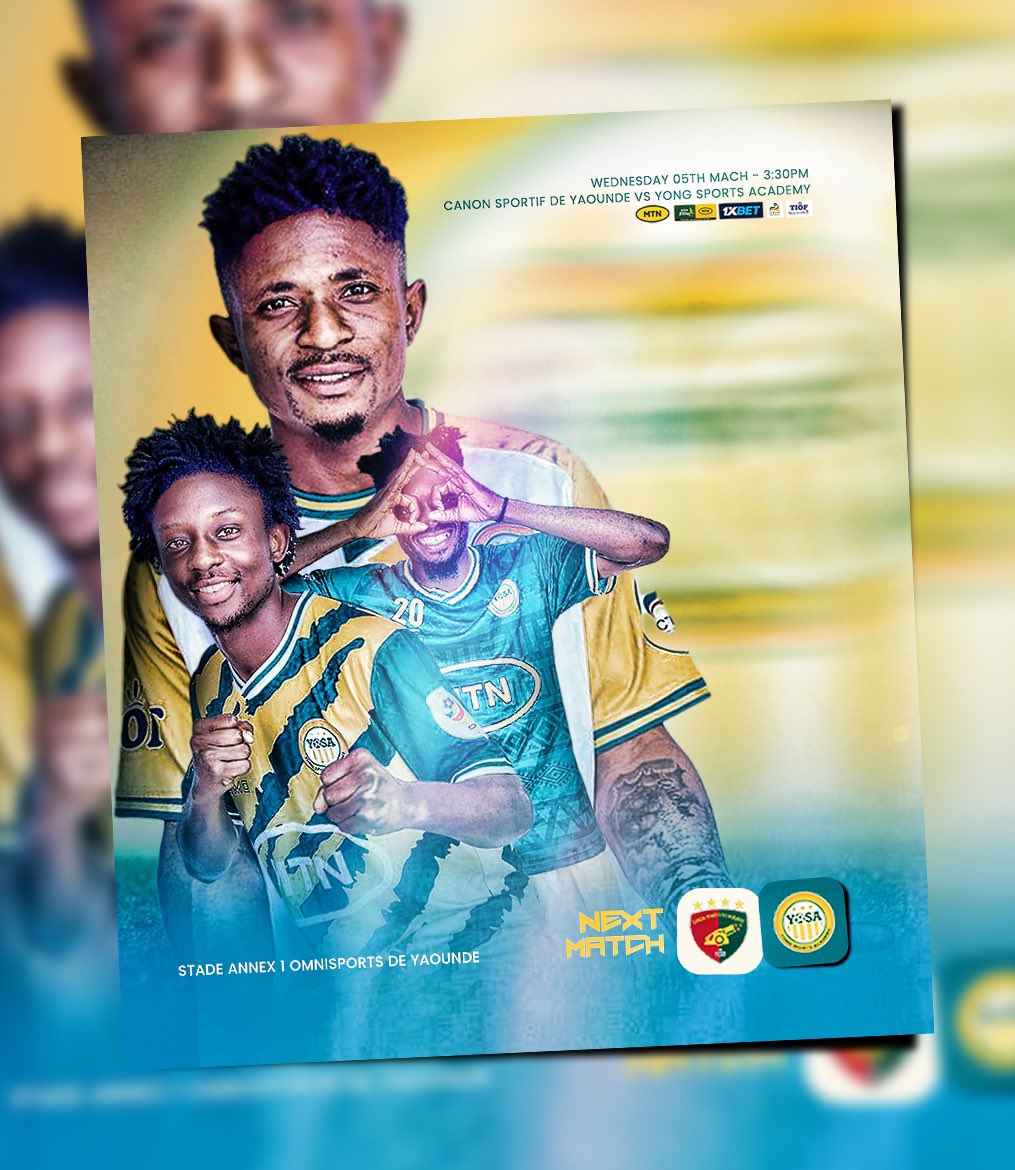 AlombaGermain's tweet image. #CANON sportif vs #YOSA

#mtneliteone
#fecafoot
Yet another design for YOSA…

We can be trusted; bring design deals..✅

#GraphicDesigner 
#sportdesign 

@evrageraud 
@Kosi_foottalk 
@afesehapong 
@AllezLesLions