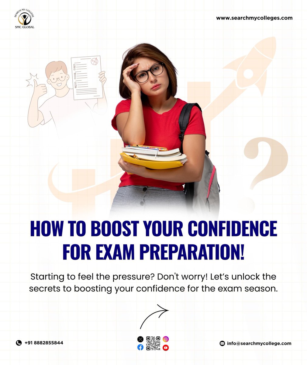 smc__global's tweet photo. Boost Your Confidence for Exam Preparation! 📚💪
Search My College is here to help with expert counseling and admission guidance. 🎓🌍
#study #studymotivation #exampreparation#exams #medicalstudents #studentslife #tips4life https://t.co/rDmE1DcMqI