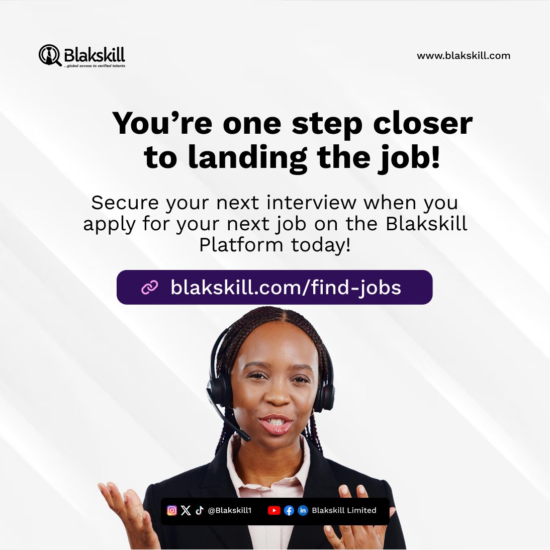 Blakskill1's tweet image. 🎯 Apply for your next job on Blakskill &amp;amp; land your dream role!

🔗 Visit blakskill.com/find-jobs to get started! 🚀
 
#JobSearch #VirtualInterviewTips #CareerSuccess #InterviewPrep