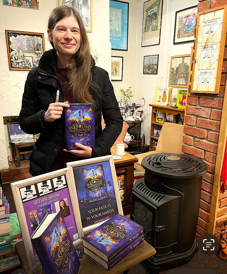 Therabbits21's tweet photo. Looking forward to joining author @prleathley on Thursday visiting two schools and then again this Saturday 8th March when she will be in #Grimsby @FreemanStMarket signing copies of #Inkbound https://t.co/DiBl7jluZz