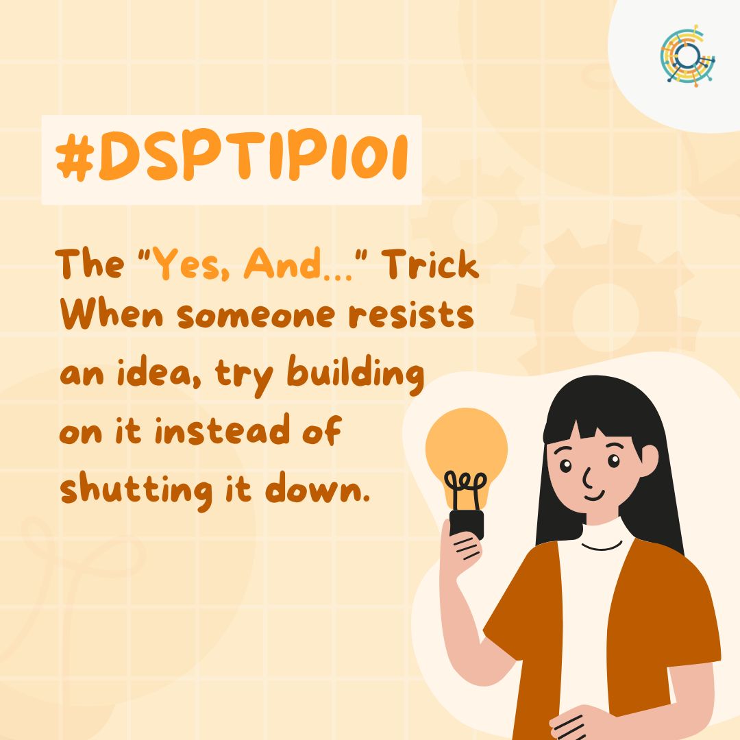 CryptoDSPs's tweet image. “Yes, and maybe we can try it this way?” This keeps communication positive!

#Optonome #DSPHacks #EverydayHeroes #DSPCommunity #MakingADifference