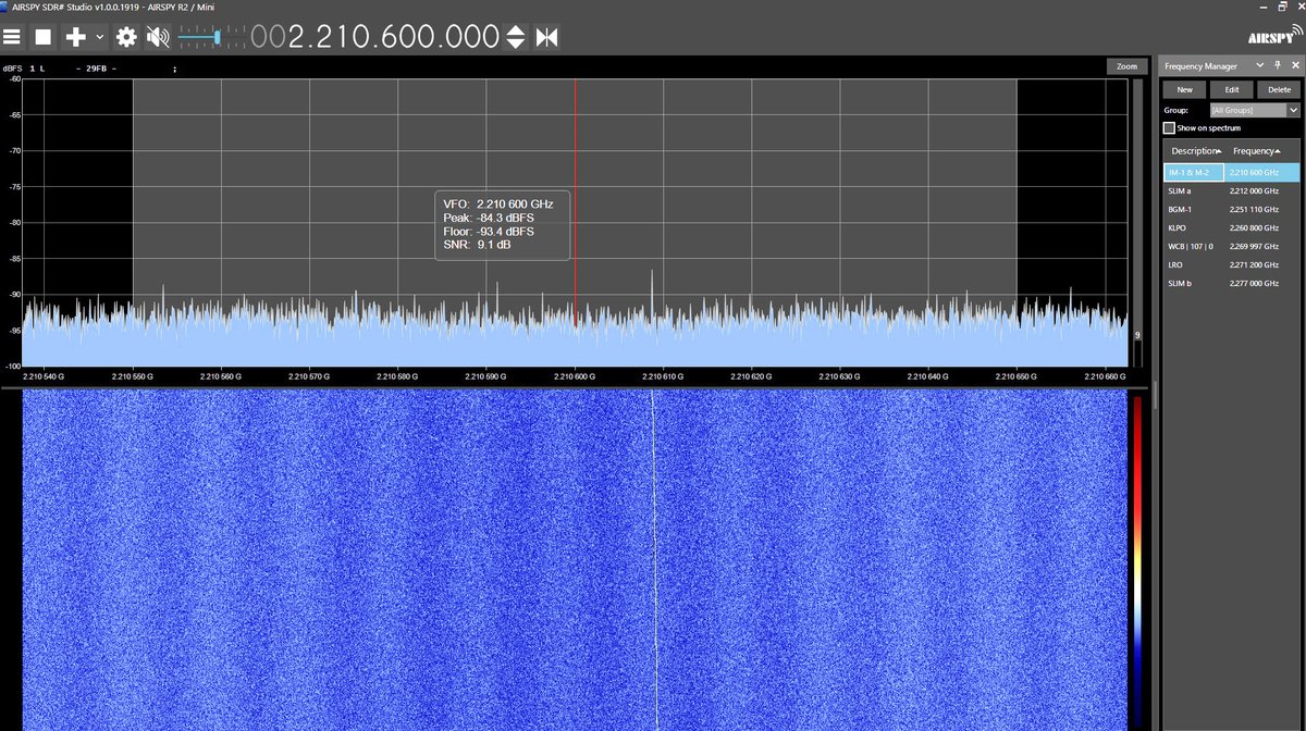 IM-2 a few degrees above the horizon on my non-optimal 92cm. Previous post was wrong image !