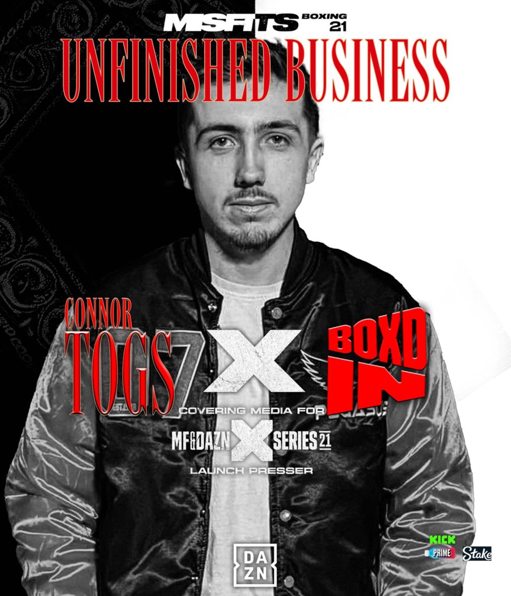 BoxdInPromotion's tweet image. .@misfitsboxing 21: UNFINISHED BUSINESS LAUNCH PRESS CONFERENCE 🥊 

BOXD IN x Connor Togs 🎬

.@ToggleRP will be doing media coverage for BOXD IN  in London today for the .@ksi vs .@dillondanis launch press conference ✍🏼

#KSIDanis #MisfitsBoxing21 #Misfits21