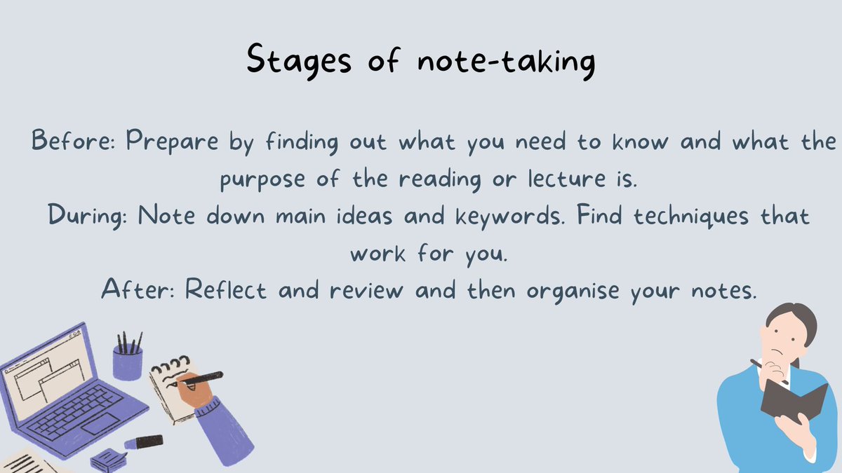 Here are some tips to help you with note taking while reviewing your lecture videos! 🧠🌟