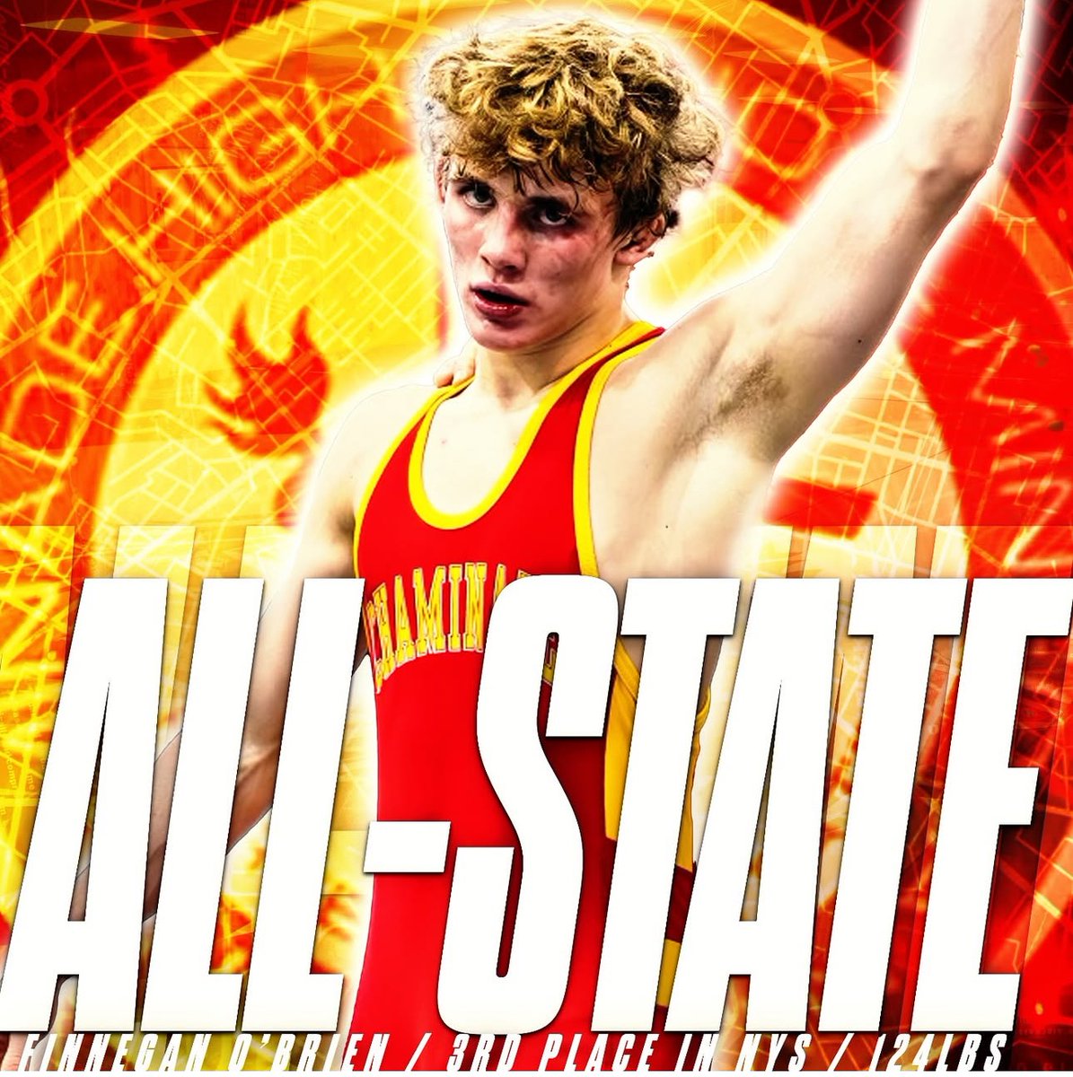 Congratulations to Chaminade freshman 124 pound wrestler Finnegan O'Brien who took 3rd place this weekend in Albany at the NY Public States Div I tournament. Great job Finn! The CHSAA section captured 3rd place behind sec 9 and sec 11 our highest placing in history.  Go Flyers!