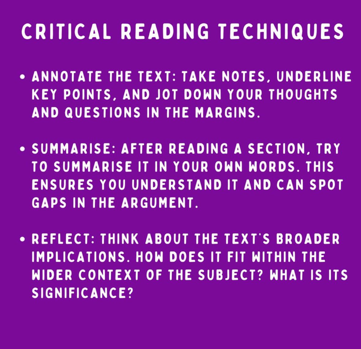 Part 2!

Here is some useful information for reading week!
If you need additional support make sure you reach out to us!👫😊