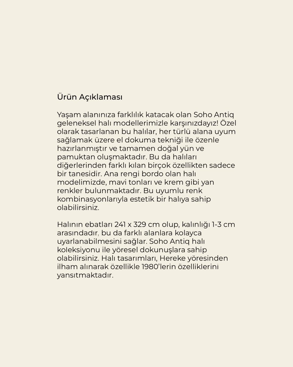 LURIS, sık ve zarif motifleriyle evinizi taçlandırın.🧶🌿

Ürün Kodu: H-0030