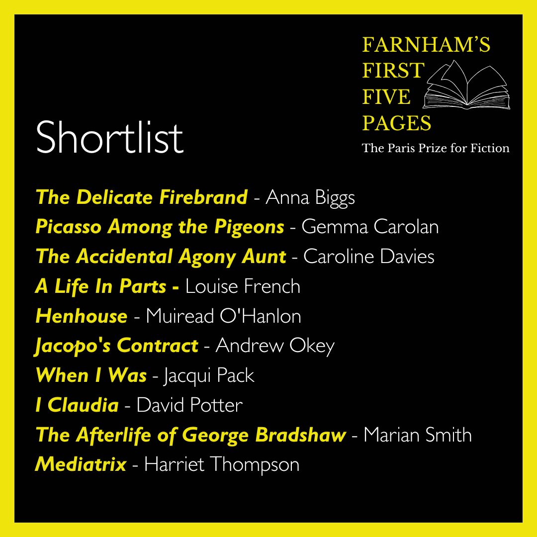 JPCertHum's tweet image. Longlists are nice, but shortlists are better! Thrilled to have made it this far.

Thanks to @FarnhamLitFest and good luck to everyone involved.

#farnhamlitfest #firstfivepages #writingcompetition #amwriting