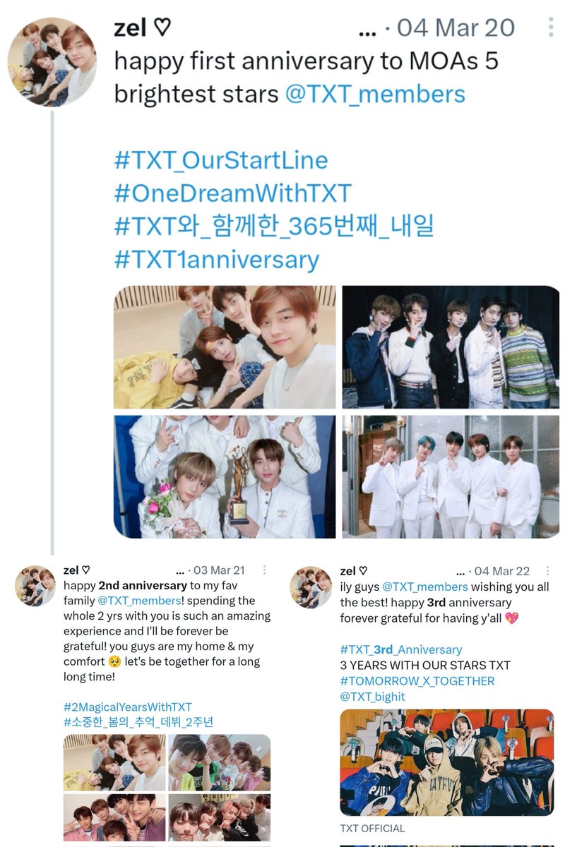 SO0BlN's tweet photo. txt = forever
6 years with my five amazing stars ⭐
let's be together for a long time! congratulations on your 6th anniversary @TXT_members 💛
#6YearsWithTXT
#다섯별과함께한6년_내일도함께해
#TXT_6thAnniversary
#TOMORROW_X_TOGETHER https://t.co/nvF47NGbjS