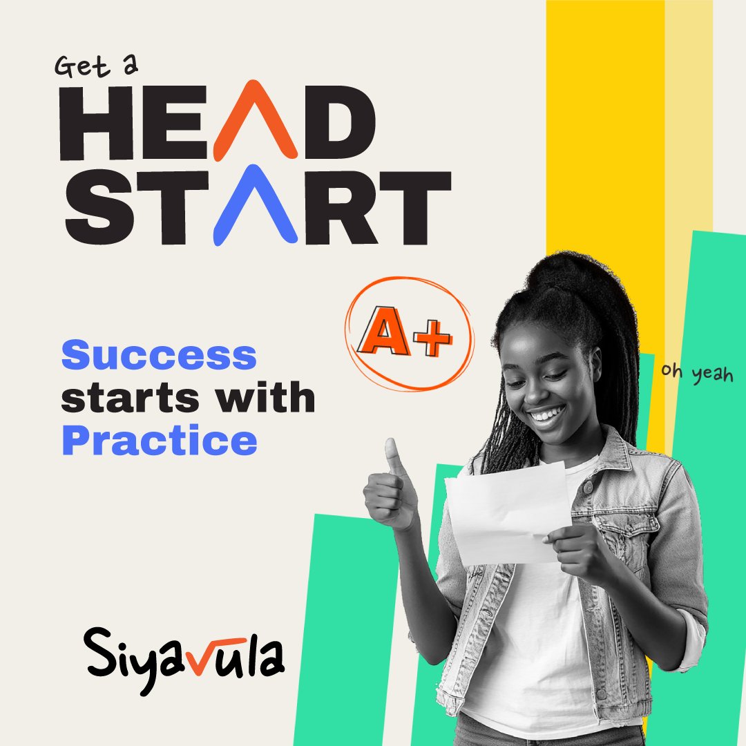 🚀 Week 4 of the #Headstart Challenge is here! 🎯
✅ Stand a chance to WIN a R250 voucher!
🏆 Plus, qualify for the Superstar Draw on Friday 14 March - 10 champions will each win a brand-new tablet! 🎉
 #Siyavula #Win #EdTech #STEM