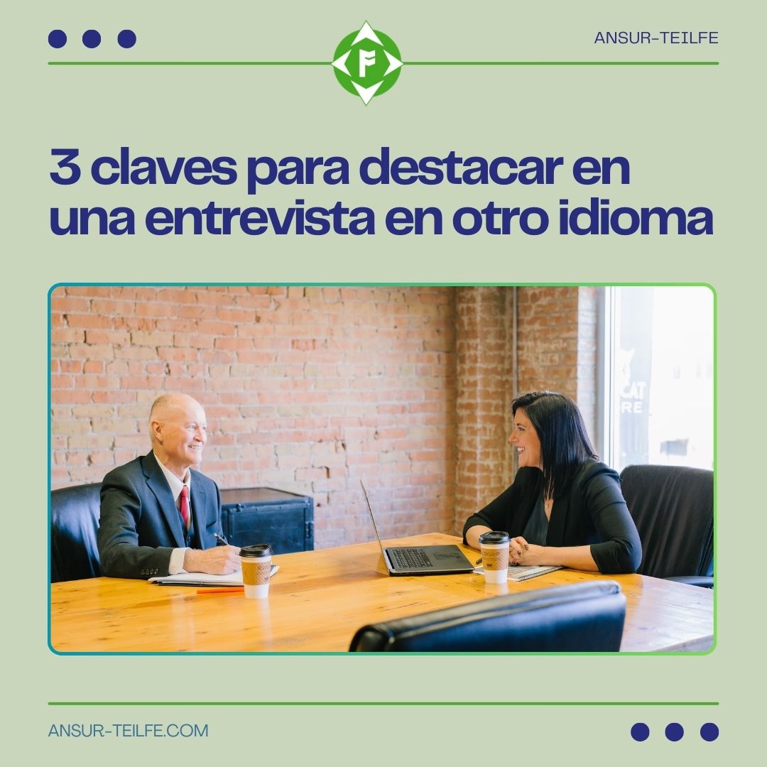 AnsurTeilfe's tweet photo. ¿Una #entrevista en otro #idioma? 3 claves para afrontarla con éxito.

En un mundo globalizado, el idioma puede ser tu #ventaja. Prepárate, #comunicaconconfianza y destaca. 🚀

En Ansur-TEILFE, te ayudamos a que el idioma no sea una barrera. ¿Listo para el siguiente paso? https://t.co/c8JBZYkTh6