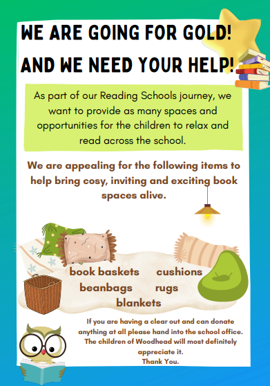 WoodheadPrimary's tweet photo. Please help our Reading Committee! #readingschools https://t.co/oUX5zUYMZG