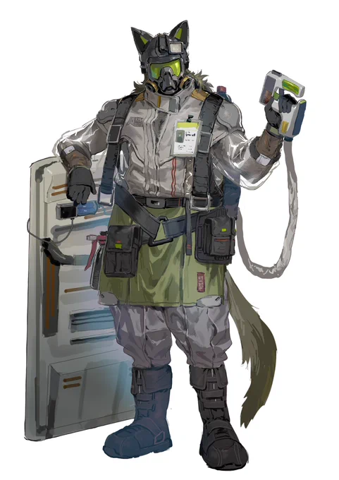 課題で描いたくなちんと謎のフルフェイス男 